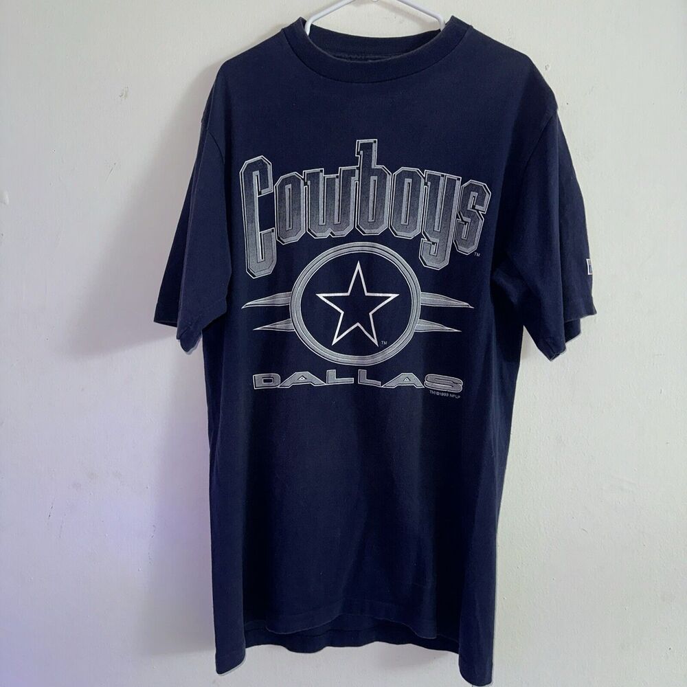 Vintage 1993 Dallas Cowboys NFL T Shirt Mens Blue Large Single Stitch